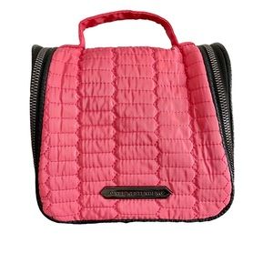 Aimee Kestenberg Travel Pink Quilted Cosmetic Toiletry Storage Organizer Bag